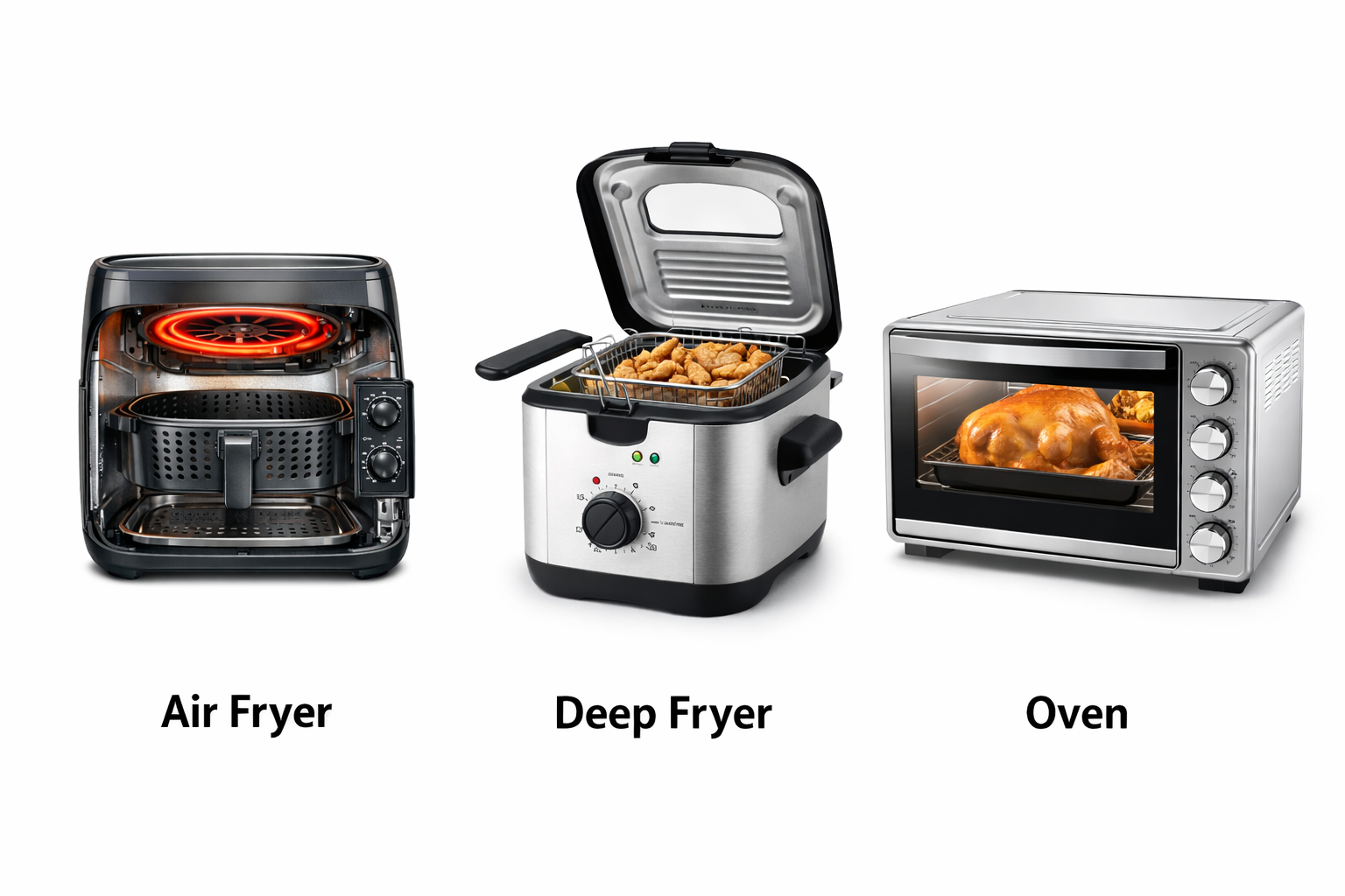 Air Fryer vs. Deep Fryer vs. Oven